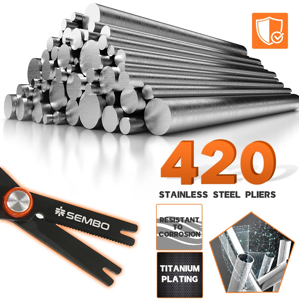 Zukibo Tijeras de Pesca 420J2 Titanio – Agarre antideslizante trenzado