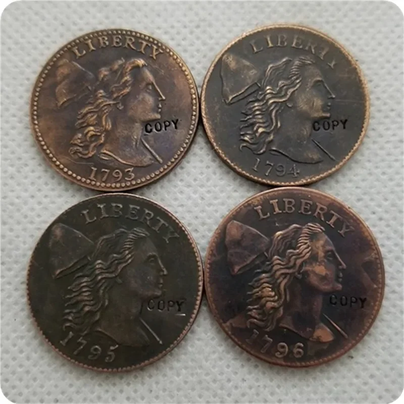 1793,1794,1795,1796 LIBERTY CAP Large Cent Coin COPY commemorative coins-replica coins medal coins collectiblesChallenge Pocket