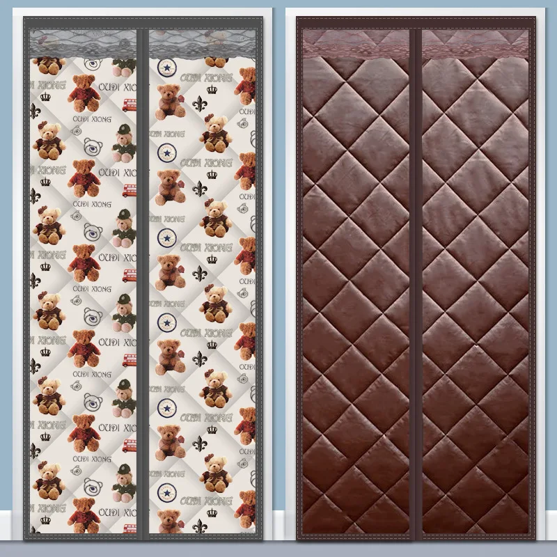 

Winter Coldproof Cotton Door Screen Waterproof Thicken Door Cutain Warm thermal Self-Closing Magnetic Screen Door for Household