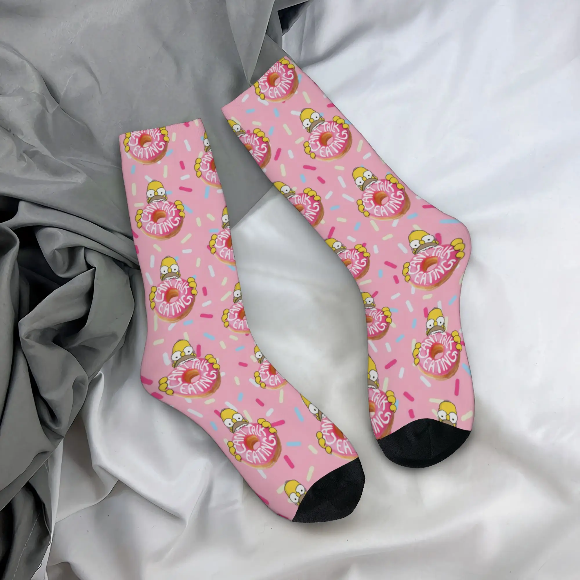 Autumn Winter Hip-hop Men's Women's Cartoon S-Simpsons Socks  Breathable Soccer Socks