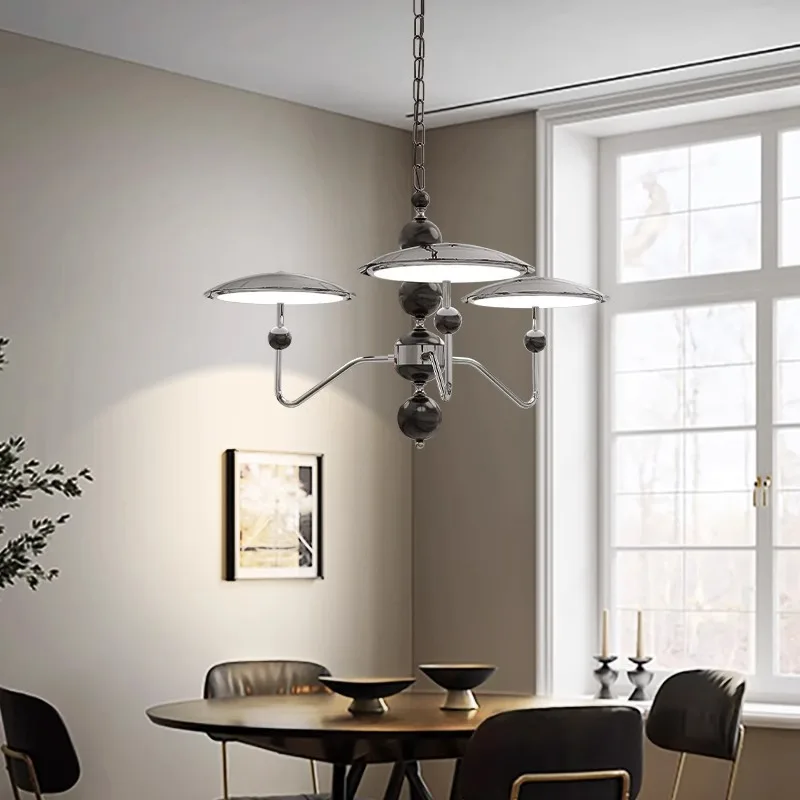 

Living room chandelier French retro hall main high-end atmosphere medieval restaurant lamp