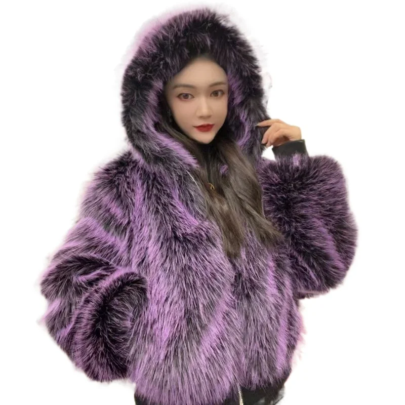 

2026 женская одежда, осень-зима, новая мода-локомотив, экологически чистая короткая шуба, шуба со знаменитостями, темперамент, поездка на работу