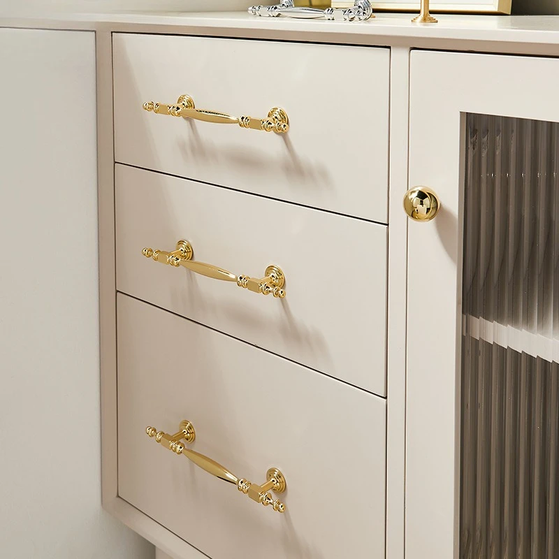 Solid Brass Furniture Handles Unique Design Handles for Wardrobe and Drawer Luxury Hardware Fitting Kitchen Cabinet Handles
