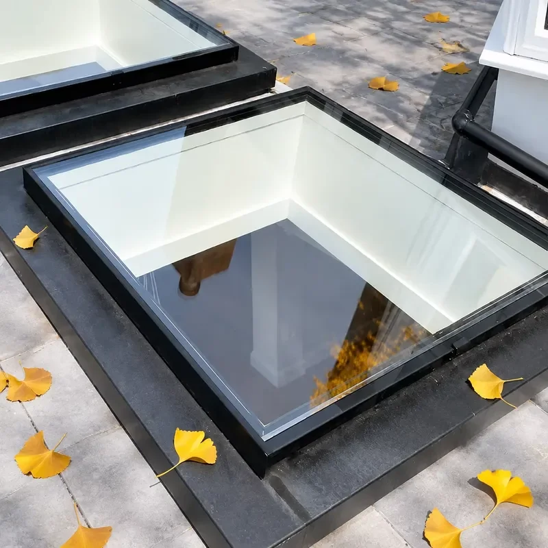 Modern Fixed Skylight Waterproof Insulated Glass Roof Window for Villa Office Residential Building Project Natural Light