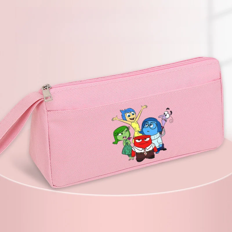 Inside Out 2 Pencil Case Student Stationery Bag Disney Cartoon Anger Joy Sadness Large Capacity Pen Pouch School Supplies Gifts