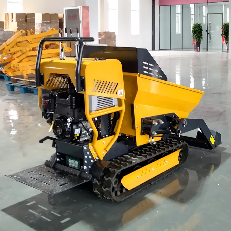 customize Mini Track Dumper 500kg 1000kg Rubber Tracks Mini Dump Truck Electric Crawler Mini Dumper For Sale