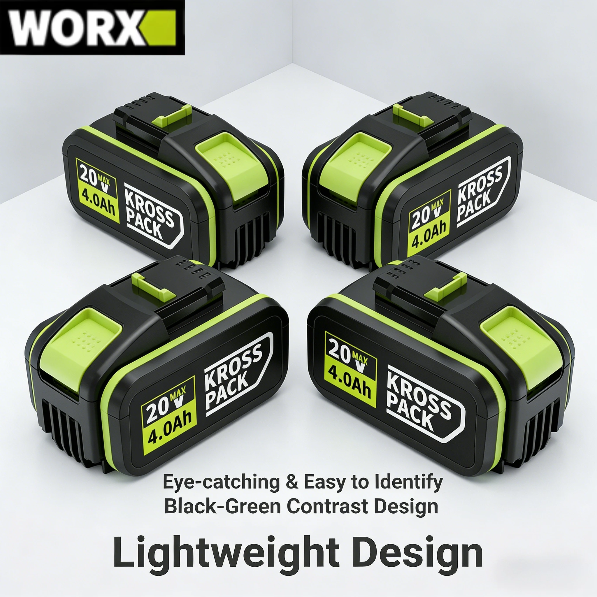 

Original 20V WORX for WA3520 WA3511 WA3560 WA3641 WA3556 High-capacity power tool battery replaces lithium-ion battery 6.0Ah