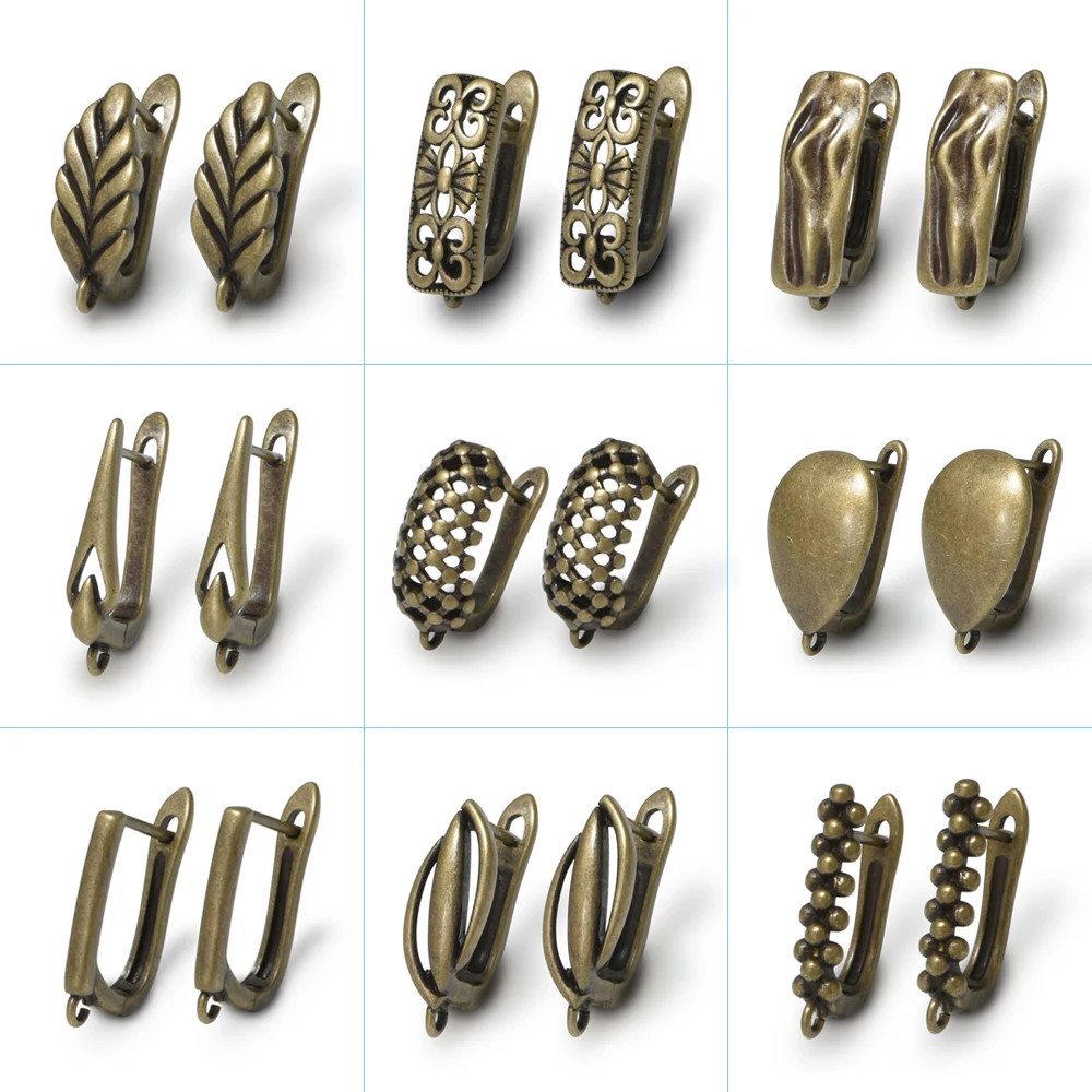 1 Pair 18K Gold Plated Brass E - Jewelry Making Brass ulasan dan harga