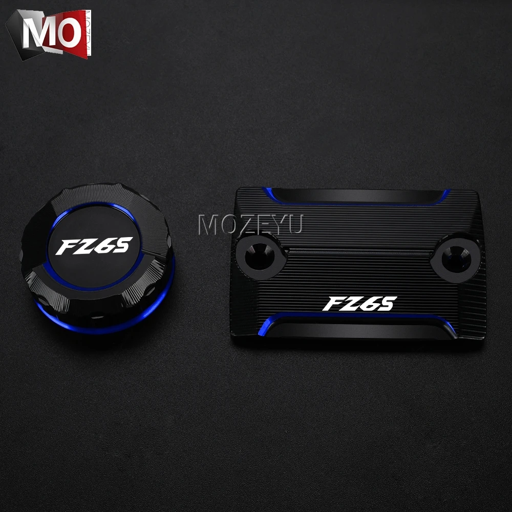 

For YAMAHA FZ6S Fazer FZ6 S FZ-6S 2004-2007 2008 2009 Front Brake Fluid Reservoir Cover Rear Master Cylinder Cap Engine Oil Cup
