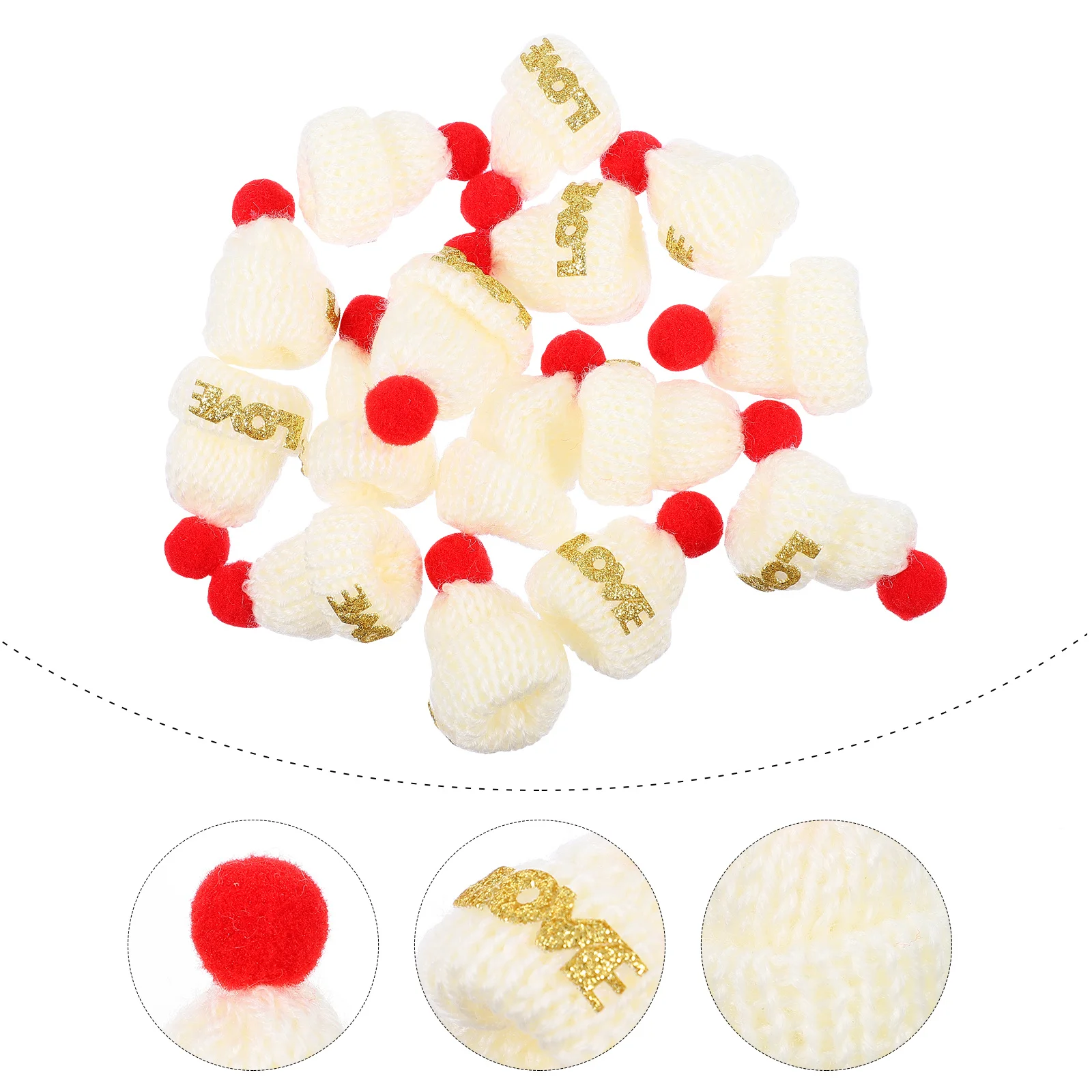 

15Pcs Mini Xmas Hats Exquisite Workmanship Decorative Hairpin Brooches Christmas Mini Hats Christmas Adornment