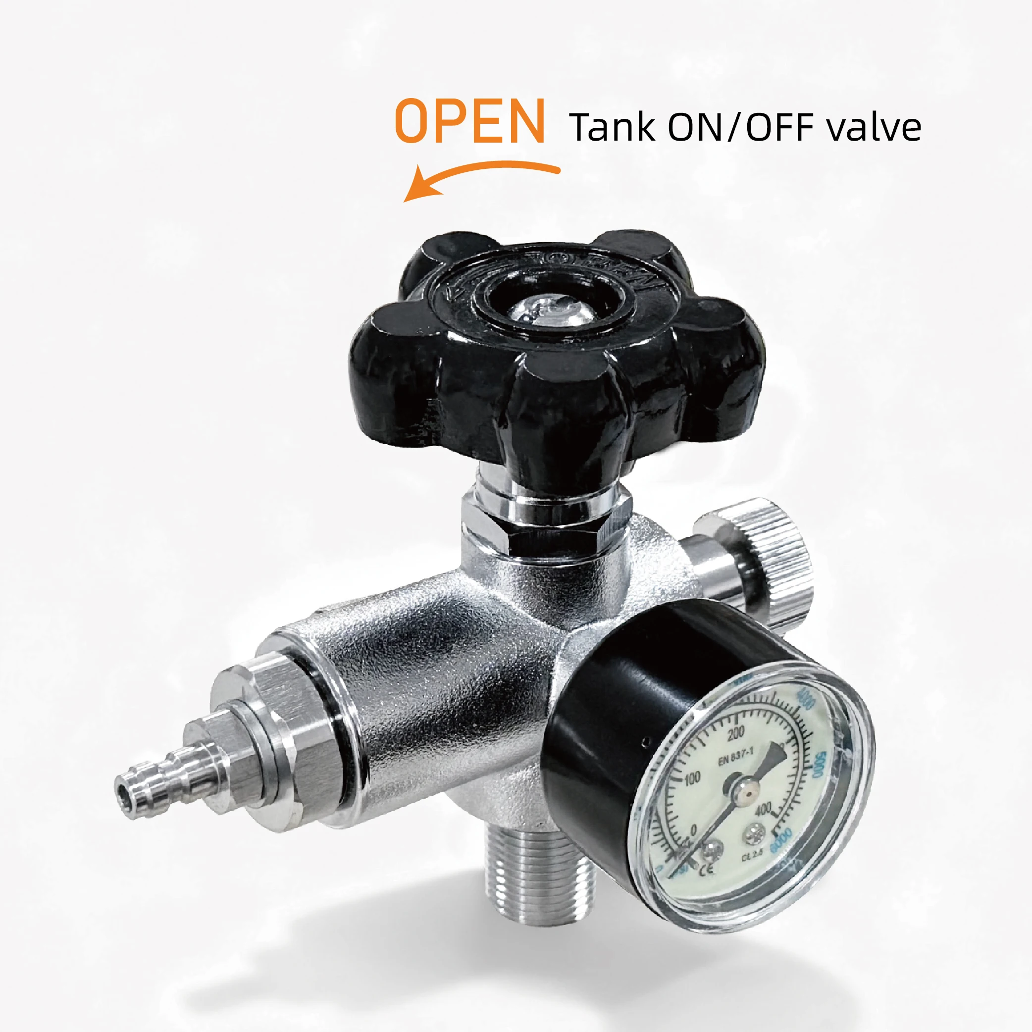 M18x1.5 DIN Type Scuba Tank Charging Valve Air Fill Station Refill Adapter with 400bar 6000psi Gauge 50cm High Pressure Hose