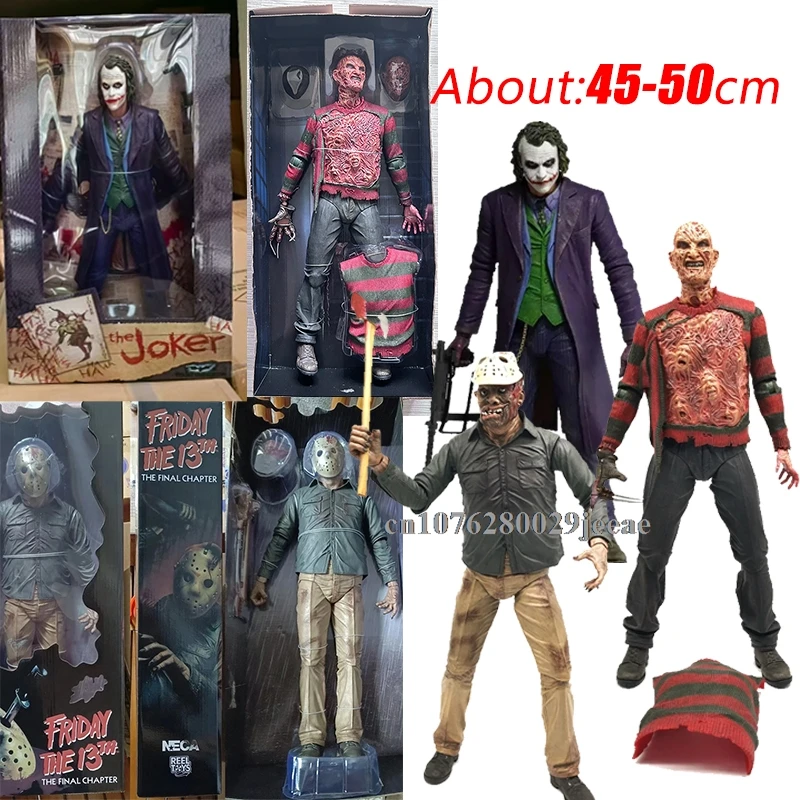 

NECA Friday the 13th Final Chapter Jason Nightmare Figure Freddy Krueger Joker Heath Ledger Action Figure Model Halloween Gifts