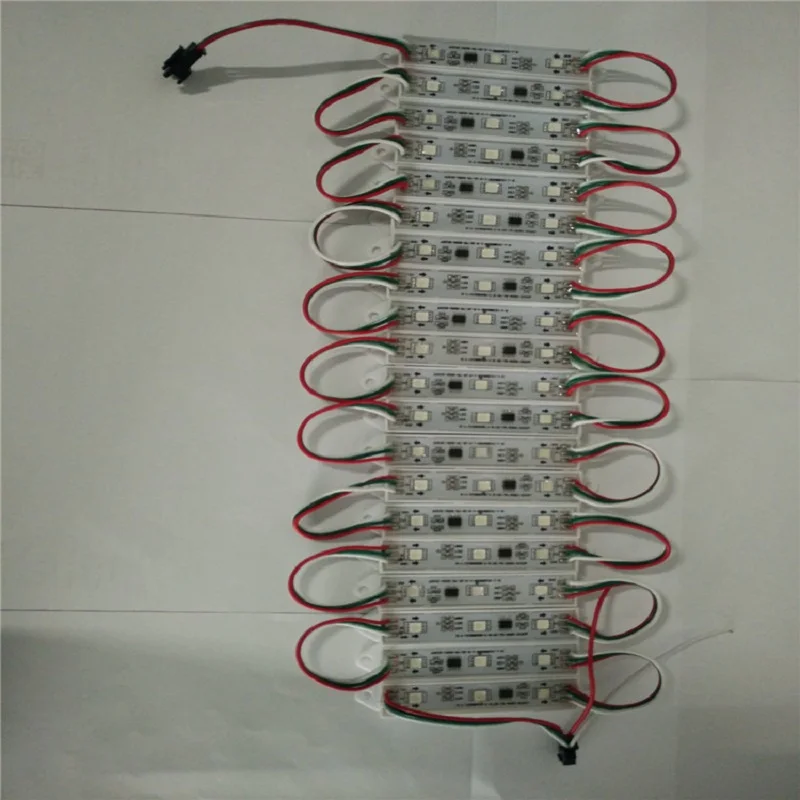 DC12V 3 Lamp Full Color WS2811 RGB LED Module SMD5050 Waterproof IP65 For Advertising Lighting Source