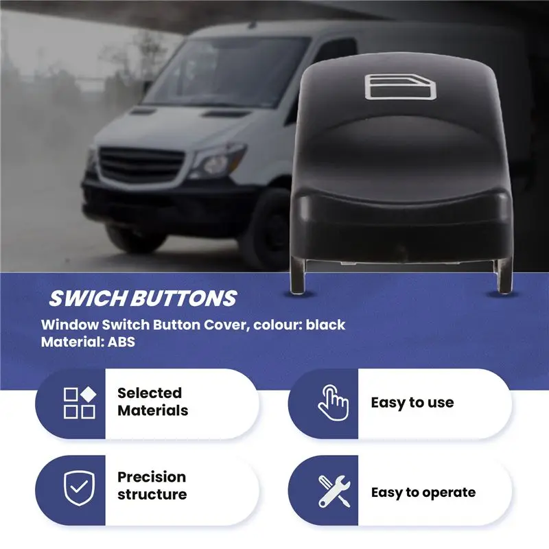 High-Quality For Mercedes Sprinter W906 Crafter Window Switch Button Cover Front Left (Passenger) A6395451913
