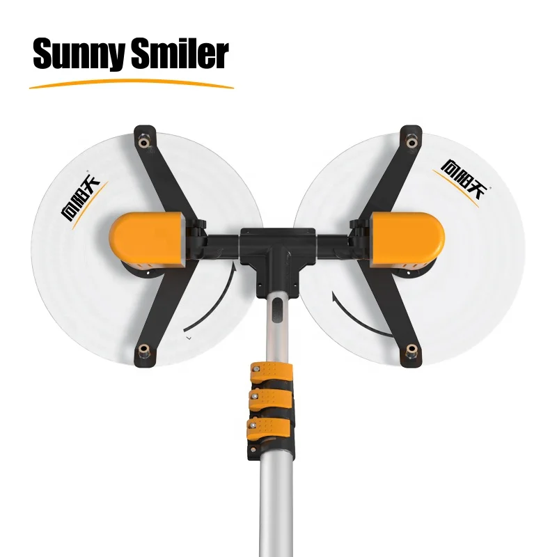 sunny smiler Solar Panel Cleaning Washing Machine Automatic Brush With Double Head  Battery