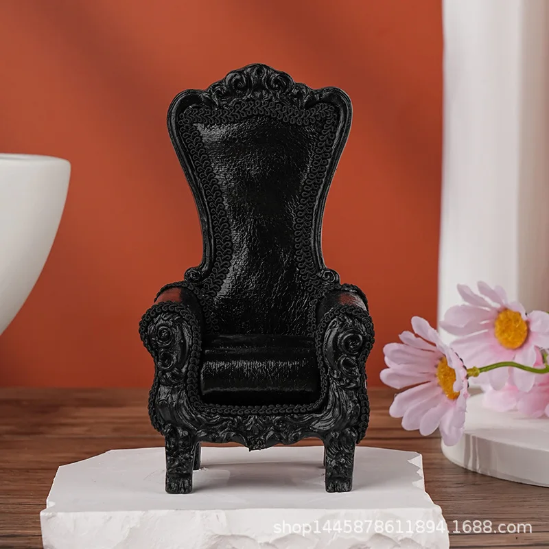 OB11 King's Doll chair 16cm Mini Handmade Sofa Jewelry Display Stand Kawaii Dollhouse Accessories Desk Home Decr Gift