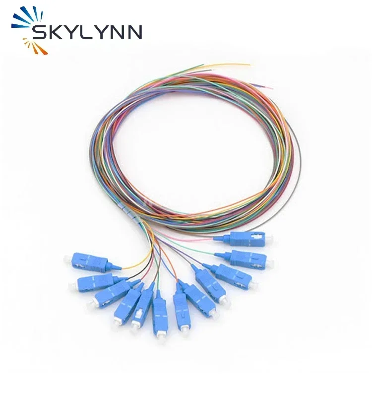 12 Colors Fiber Pigtail SC/APC UPC Singlemode G657A1 0.9mm 1.5M Higher Quality LSZH Jacket Customizable