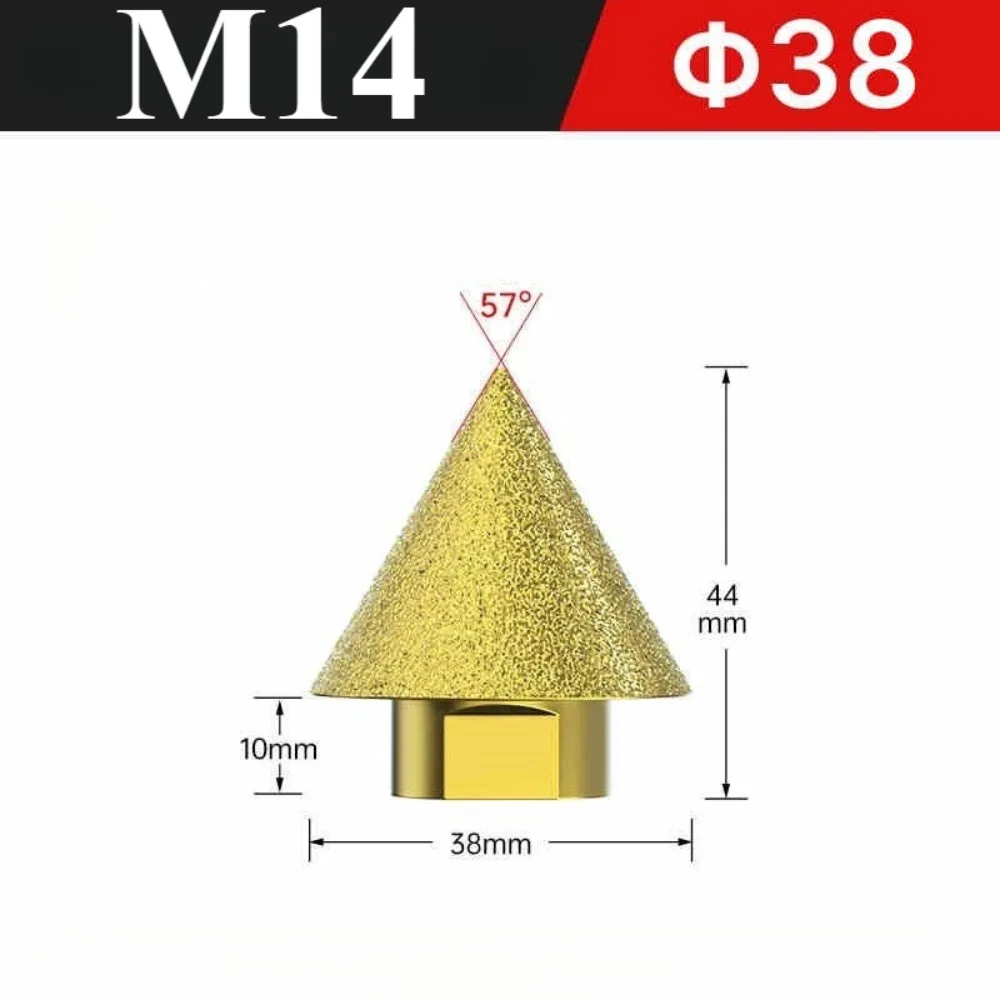 M10 M14 Gewinde Diamant-Abschrägungsfräser 38/50mm Kegel-Stanz- und Erweiterungsbohrer Schleifscheibe Keramikfliesen-Abschräger – Detail 6