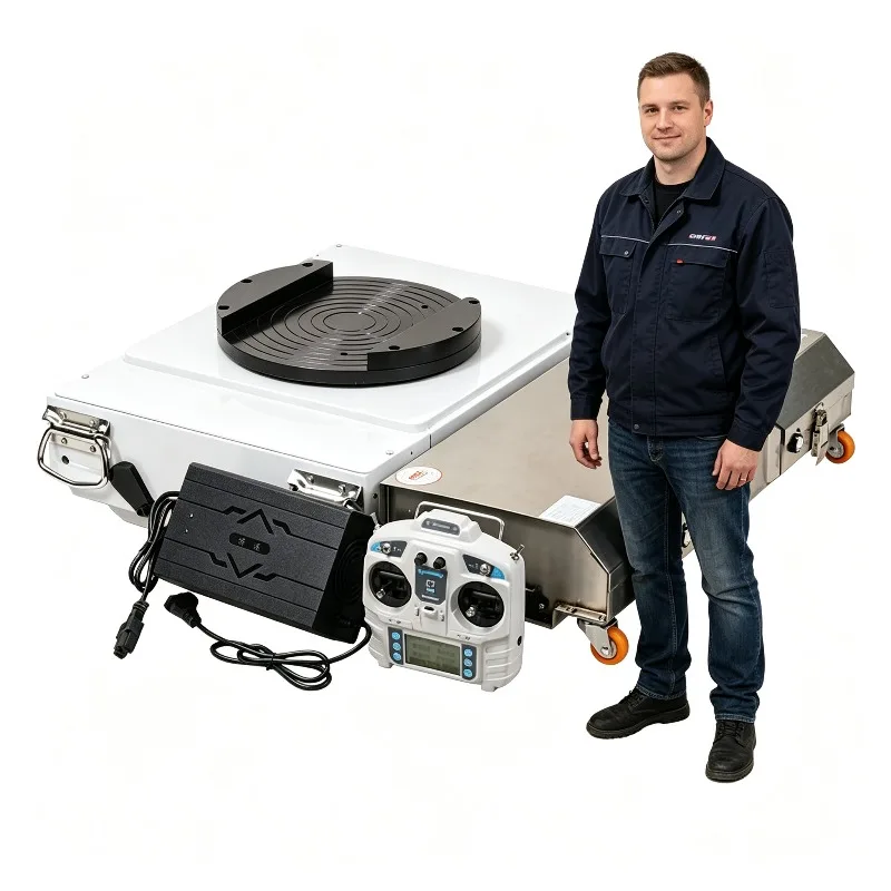 Multi-Tonnage Electric Tank Trolley, Remote Control Transporter & Heavy Load Mover – Rotating & Lifting with Rubber Wheels