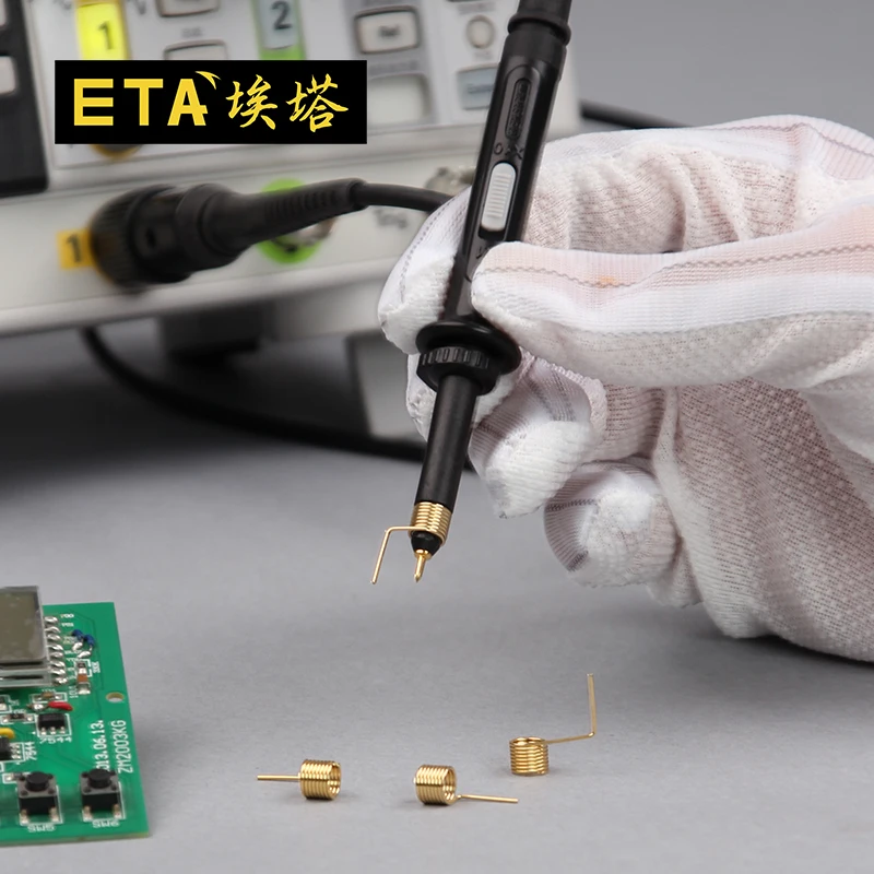 ETA5906 Oscilloscope Probe for Measuring Ripple, Grounding Spring, Gold-plated Oscilloscope Probe, Grounding Pin, Measuring Ring