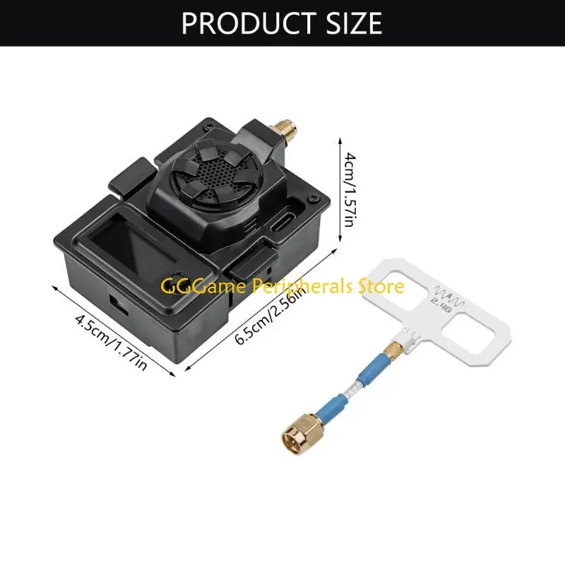 U55B ExpressLRS ELRS Module 2.4G With OLED Screen Cooling Fan 500mW 1000MW