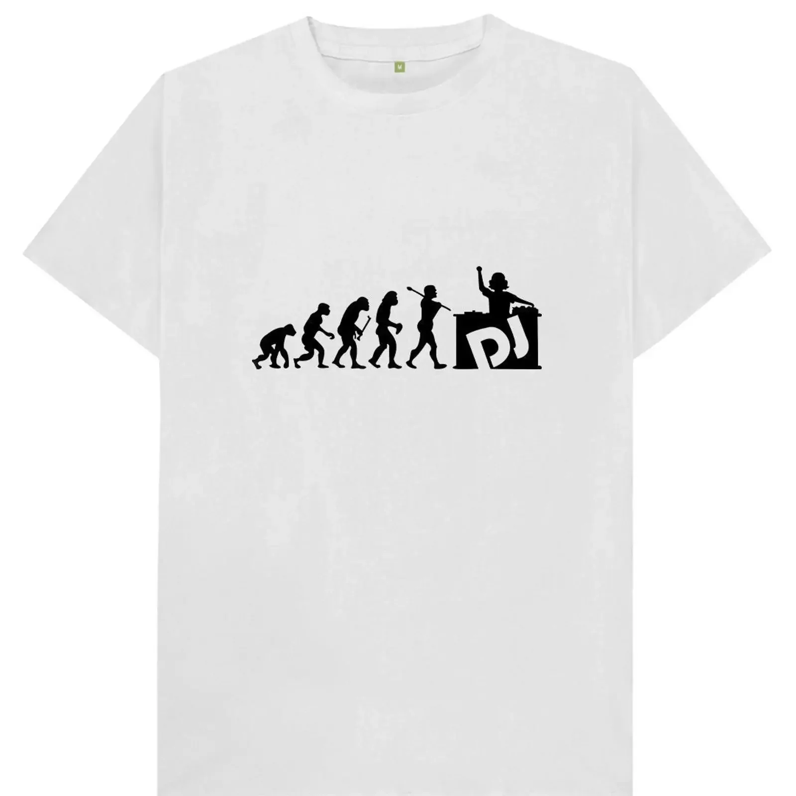 T-shirt DJ unisexe vintage délavé avec motif graphique, haut élégant pour un usage quotidien, vêtements décontractés de créateur, respirant