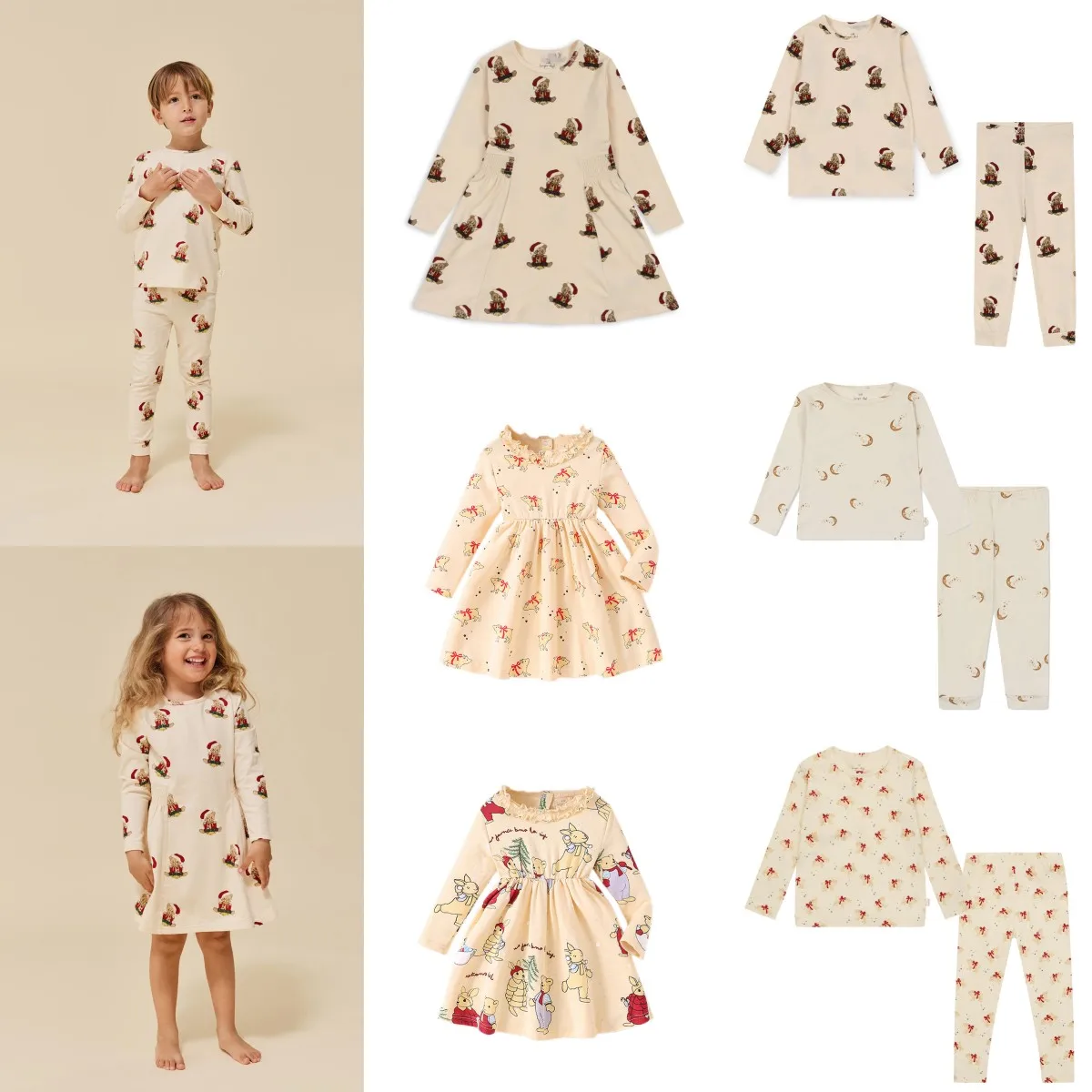 24 Winter Nieuwe Ks Kerst Pyjama Set voor Meisjes Jongens kinderen Leuke Gedrukt Loungewear Kinderen Meisjes Nachtjapon Nachtkleding Pyjama