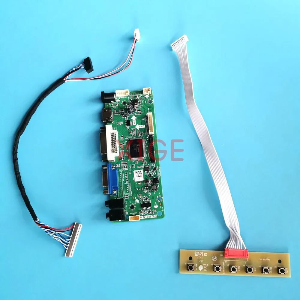 

For HSD121PHW1 HSD110PHW1 LCD Display Controller Driver Board Matrix DVI VGA HDMI-Compatible 12.1" 1366*768 DIY Kit LVDS 30-Pin