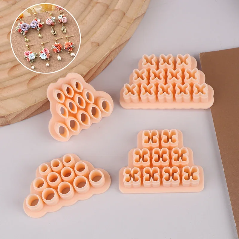 

Мини-цветок, лист, лепесток, фрезы для полимерной глины, формы для резки глины, ручные инструменты «сделай сам», для изготовления серег, ювелирных изделий, разные цвета