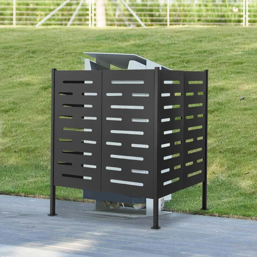 3パネル鉄製エアコンフェンススクリーン、42 * 42 * 45インチ屋外エアコンユニットエンクロージャー（パティオ、裏庭、庭用）