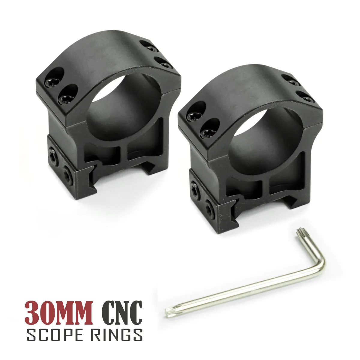 SKWOPTICS-Tactical Scope Rings, 30mm, Medium RifleScope 6061-T6 Mount, Heavy Duty, Picatinny CNC,