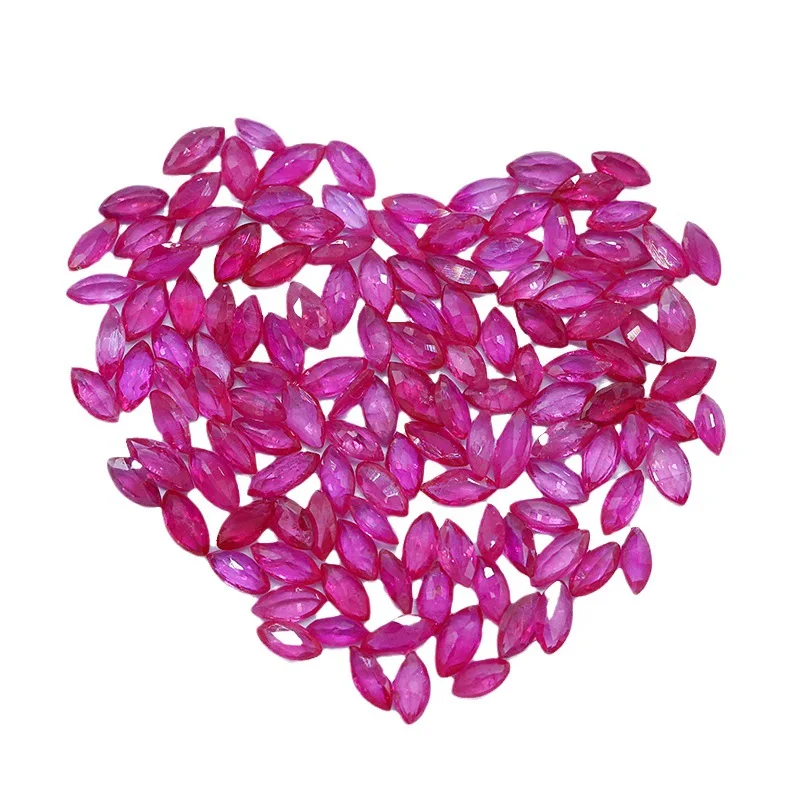 

2 шт./лот африканский натуральный рубин 2*4 мм форма маркизы для ювелирных изделий DIY