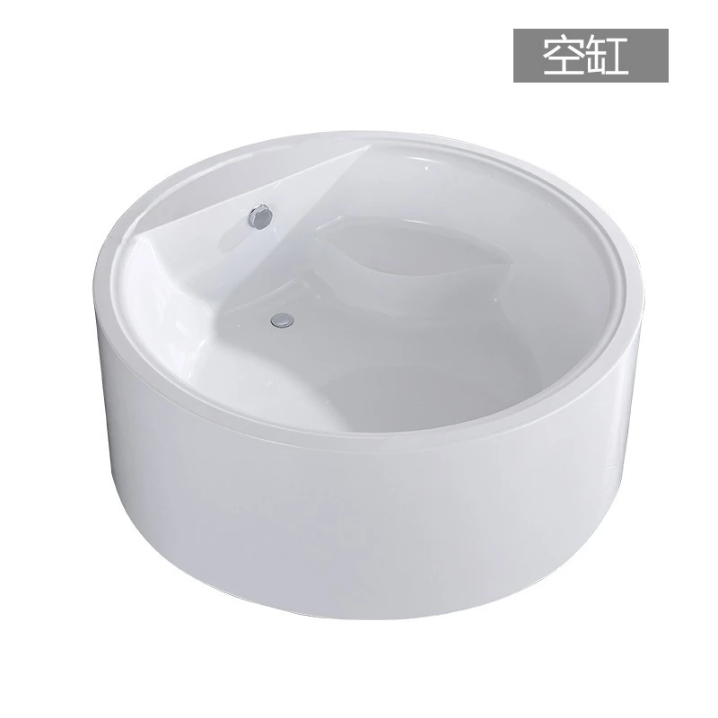 Independent hotel home double couple acrylic bath Internet celebrity European integrated molding round bathtub