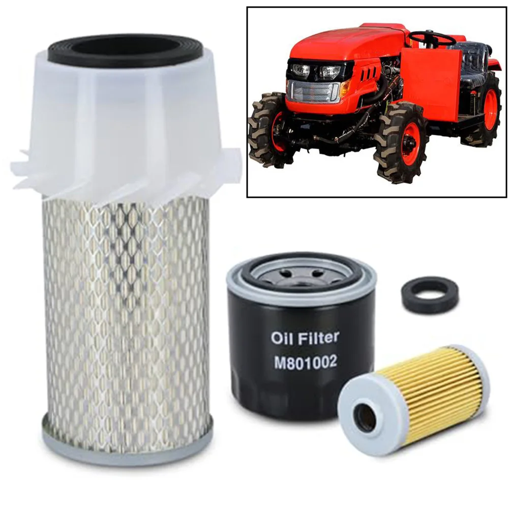 4Pcs Engine Maintenance Filter Kit For 650 750 Compact Tractors Models 2T80 3T80 Replaces CH15553 M801002 CH15451