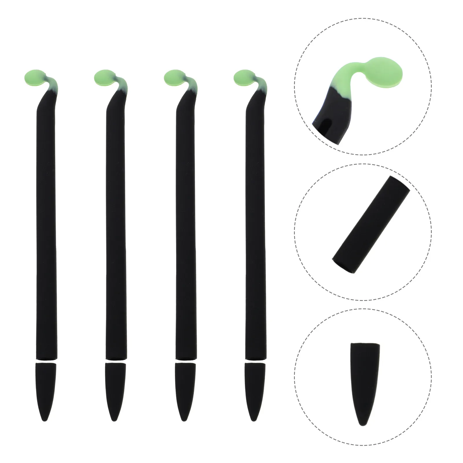 

1Set Stylus Pen Protective Covers Bean Sprout Shape Silicone Sleeve Compatible Pencil 2 Full Protection Anti-Drop Sweat