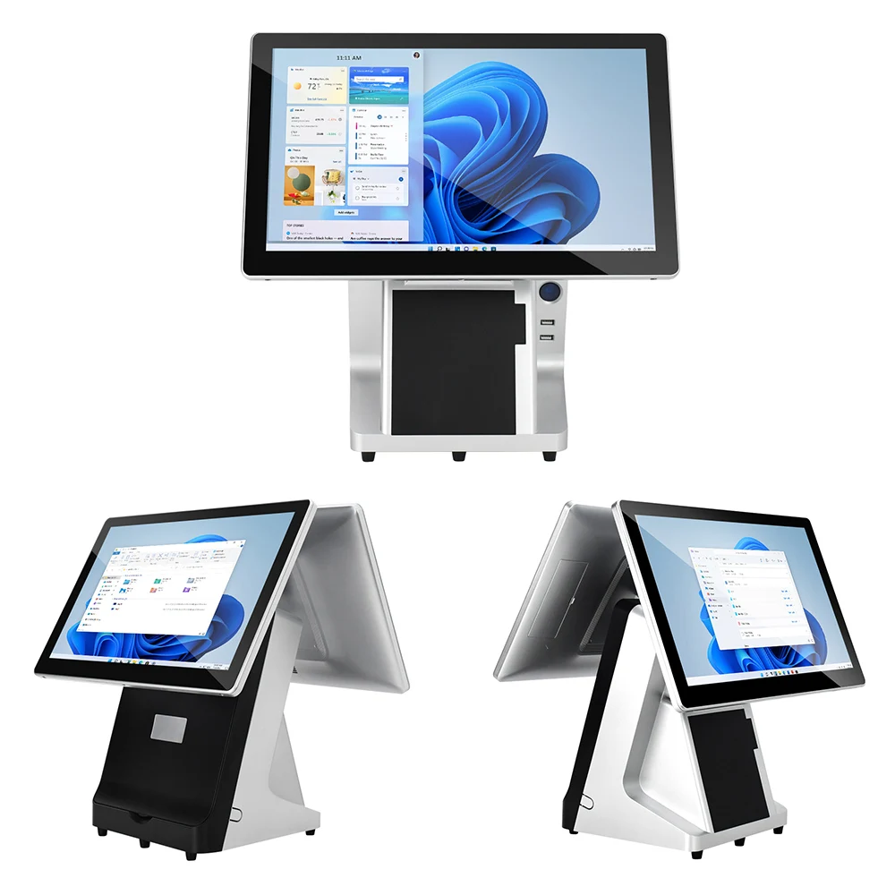 Manufacturer Touch Screen Cashier All In One Pos System Computer Dual Screen Pos Machine For Cash Register