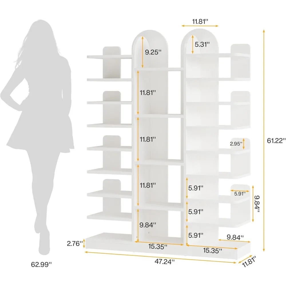 13-Tier Freestanding Tall Shoe Rack | Open Shelves Shoe Organizer - Store 40 Pairs in Style