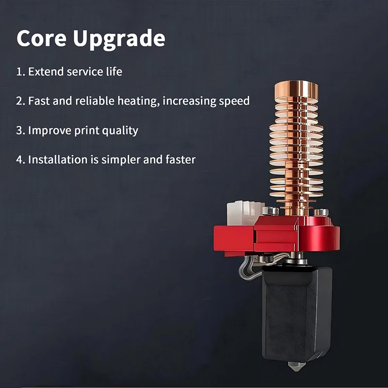 

For Flashforge Adventurer 5M/5M Pro Nozzle Kit Upgrade Hotend Pinting Head Quick-Detachable Nozzle Hard Steel Brass Nozzle Kit