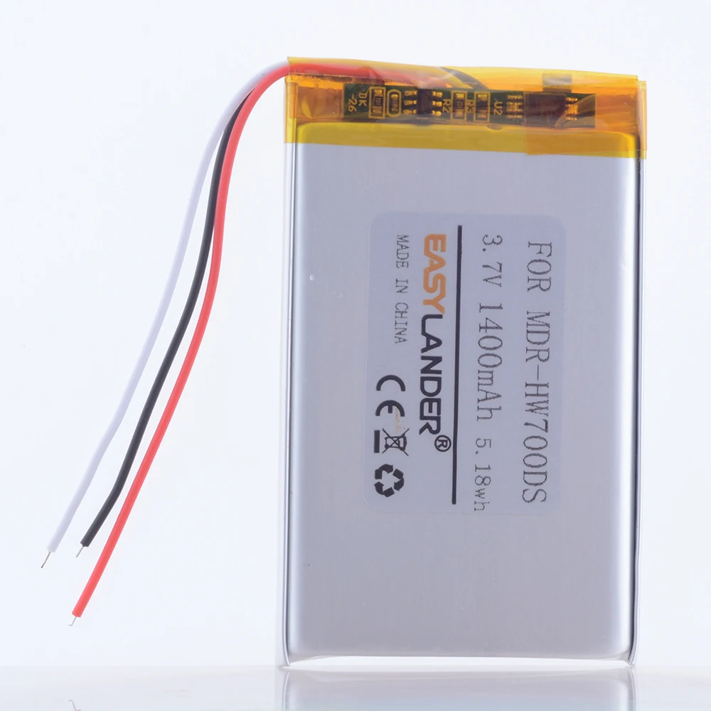 3.7V 1400mAh LIS1494HNPPC MP3 Battery For SONY NWZ-F800 NWZ-F805 NWZ-F806 NWZ-A16 NWZ-A17 MDR-HW700DS