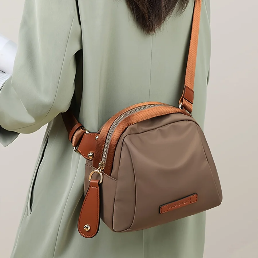 

New Women's Lightweight Crossbody Bags Color Clashing Shell Bag Waterproof Small Shoulder Bag Daily Commuting