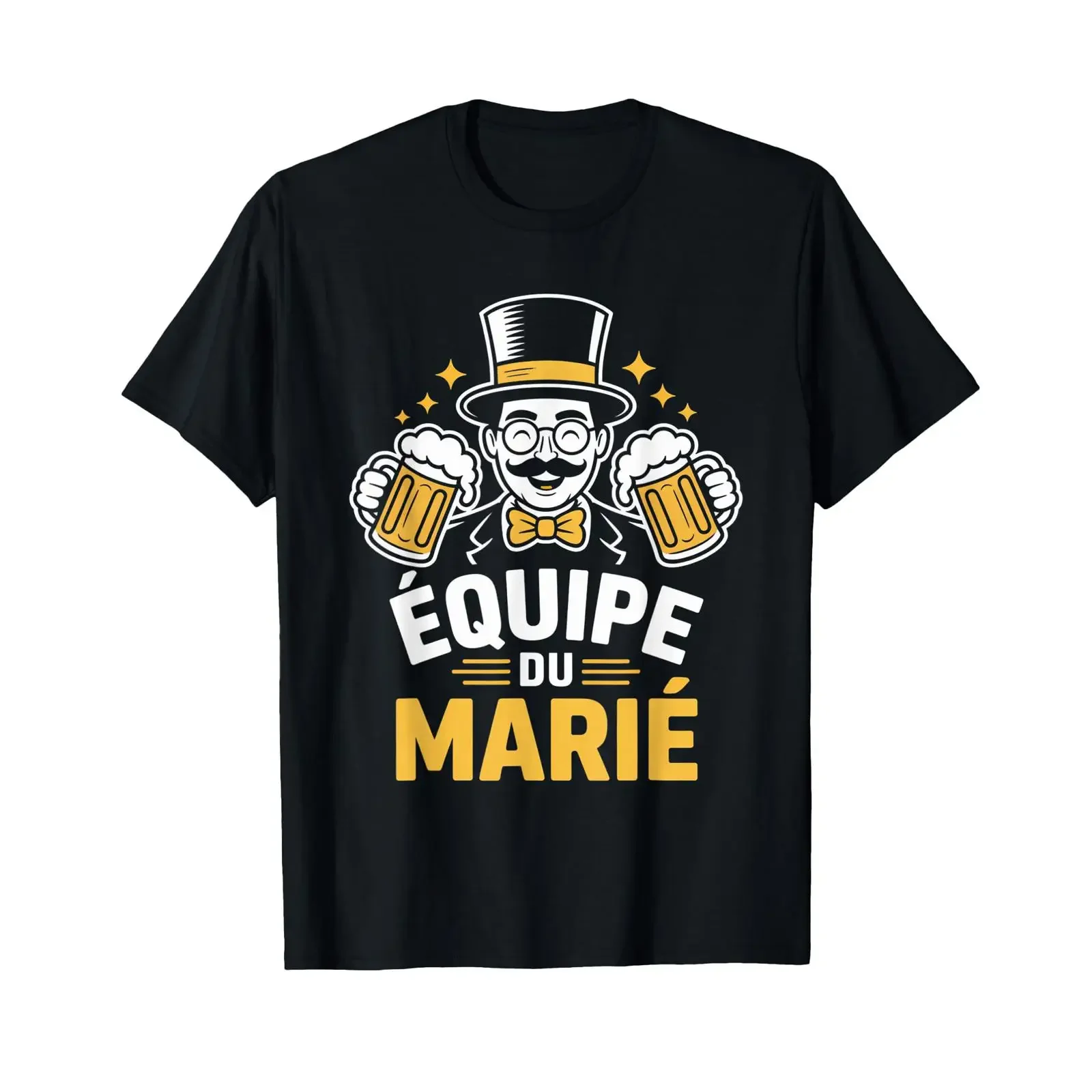 Футболка Equipe du Marie Biere Enterrement Vie Garçon EVG Humour Fête, винтажная, с эффектом потертости, стильная дизайнерская одежда