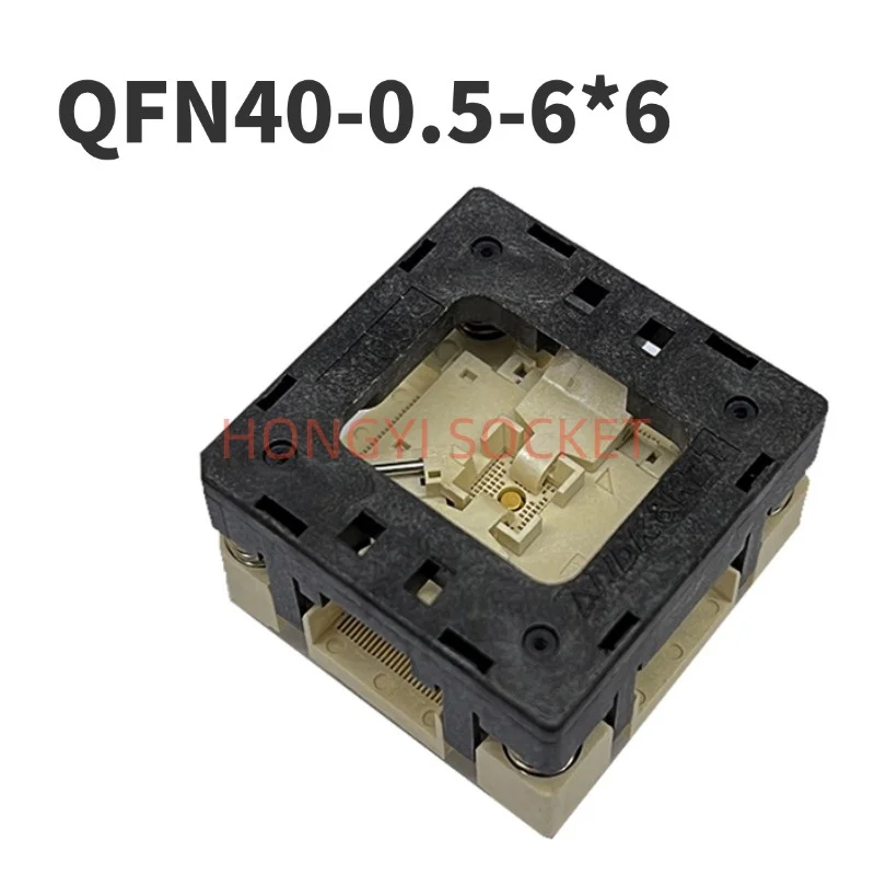 Qfn40 40pin icsocket pitch0.5 icsize6 * 6 burn-in/teste/programador soquete banhado a ouro de alta temperatura longa-span rápido 30v 50mΩ assento de teste