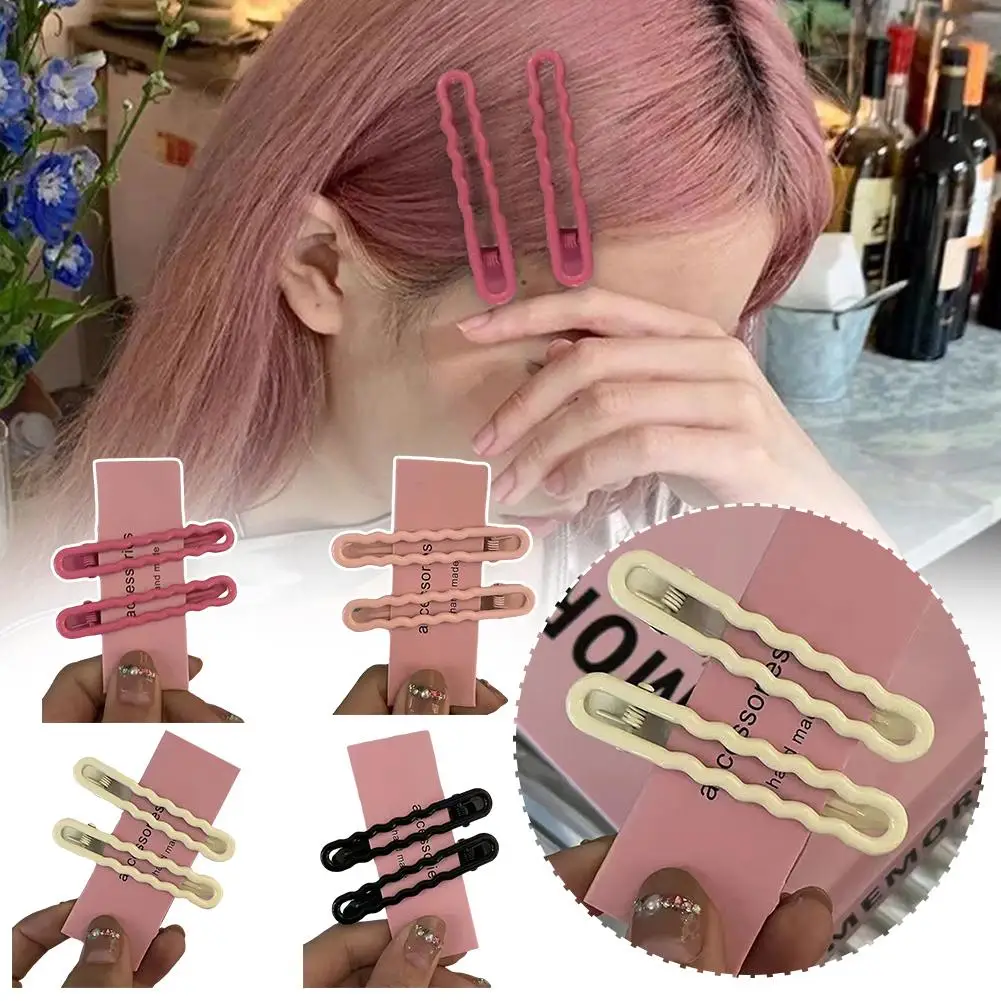 Candy Color Hair Clips Girls Vintage Frosted Geometry Lovely Women Alloy Hairpins Duckbill Adult Accessories Hairpin Hair W E2B6