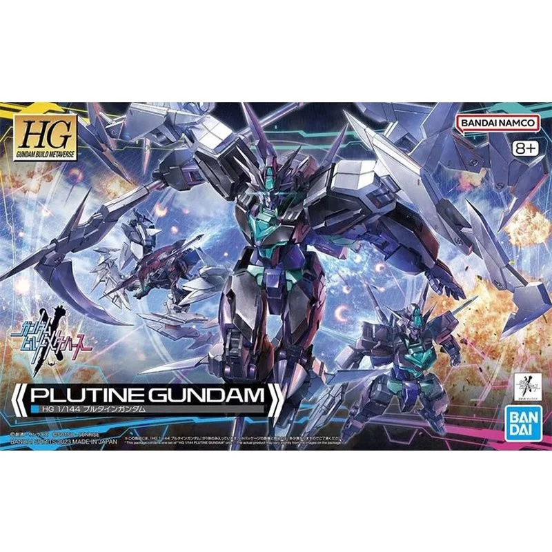 BANDAI Anime HG 1/144 PLUTINE GUNDAM Chuangzhan Metaverse New Mobile Report Assembly Plastic Model Kit Action Toys Figures Gift