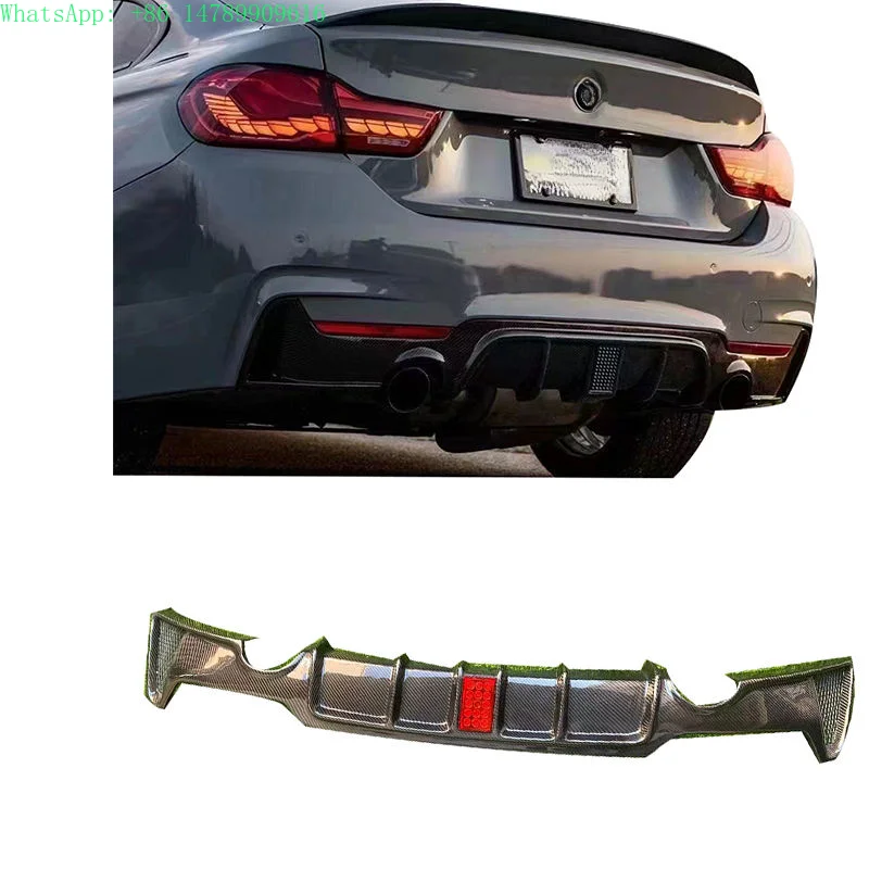 Complete OEM Facelift Conversion & Custom BuildMP Style Carbon Fiber Rear Diffuser For 4 Series F32 F33 F36 Double Side Single
