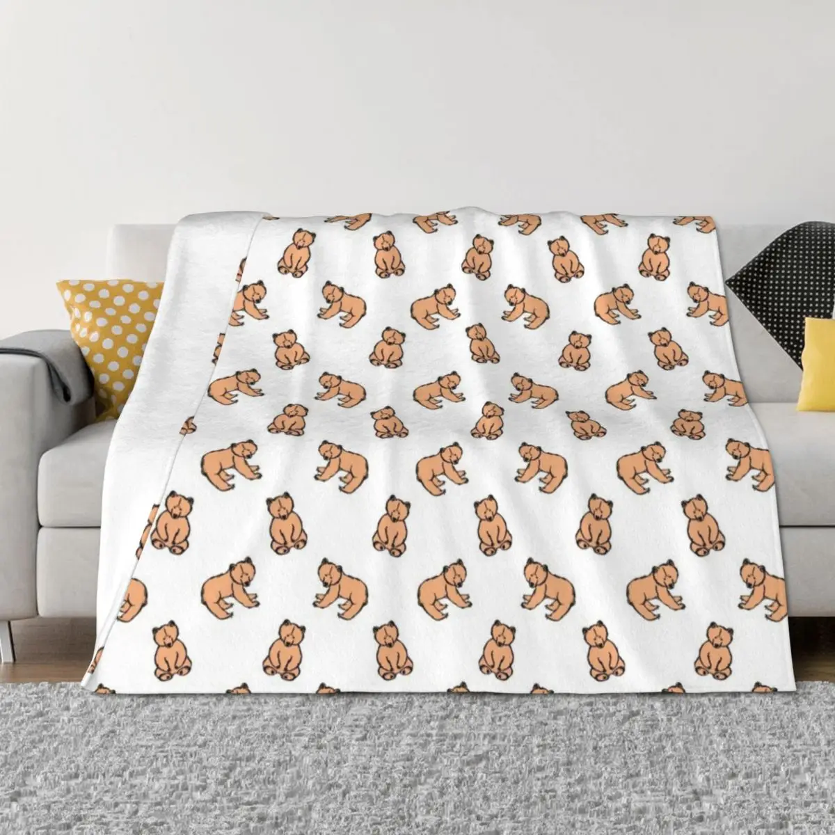 

Brother bears pattern Throw Blanket halloween Travel for babies For Sofa Thin Blankets