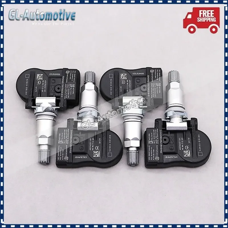 4Pcs Tire Pressure Sensors 52933-D9100 for Hyundai Elantra Genesis Ioniq Kauai Kona Kia Soul Niro Optima 433MHz 52933-D4100