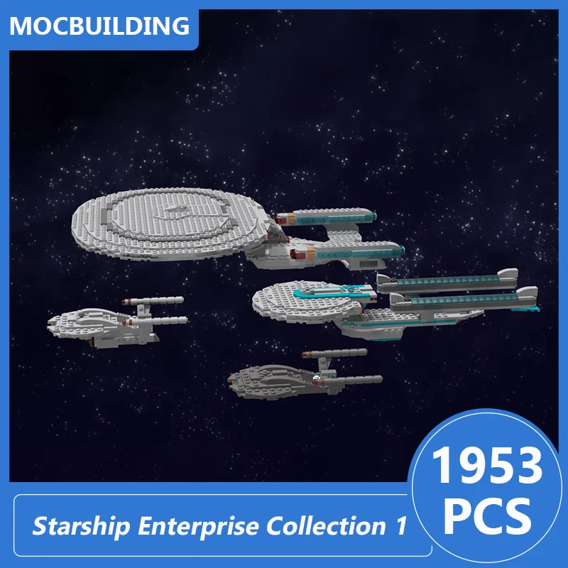 Starship Enterprise Collection Model Moc Building Blocks Diy Assemble Bricks Collection Display Space Creative Xmas Toys Gifts