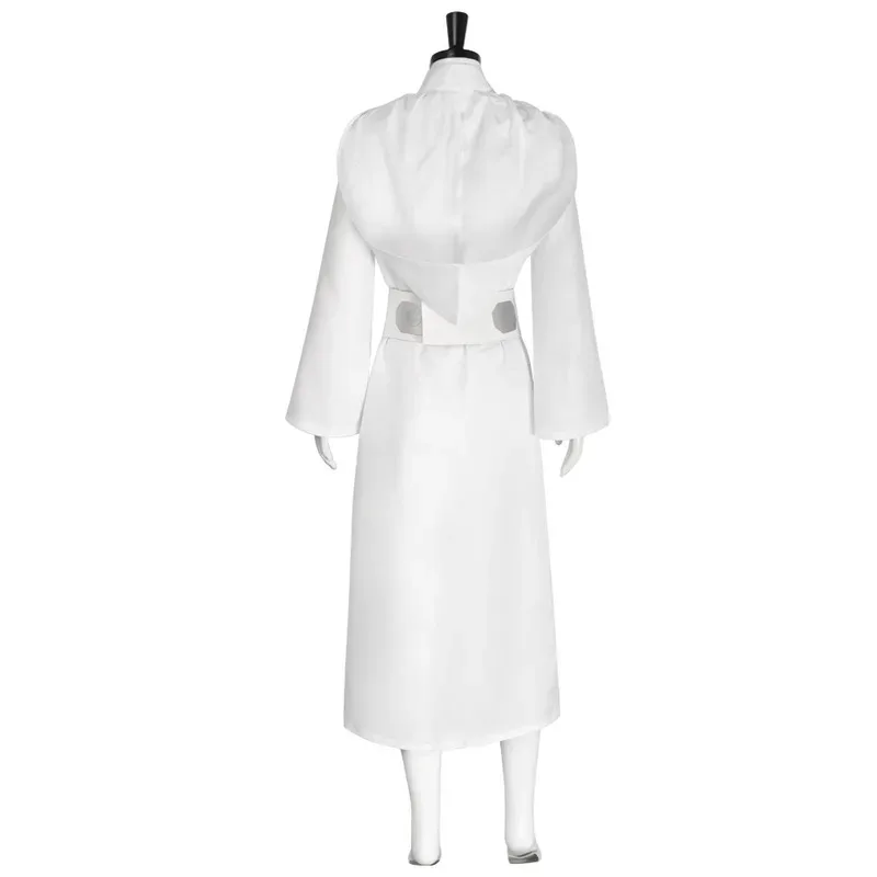

Anime Princess Leia Cosplay Costumes Woman White Dress Role Play Uniform Suit Halloween Carnival Party Outfit