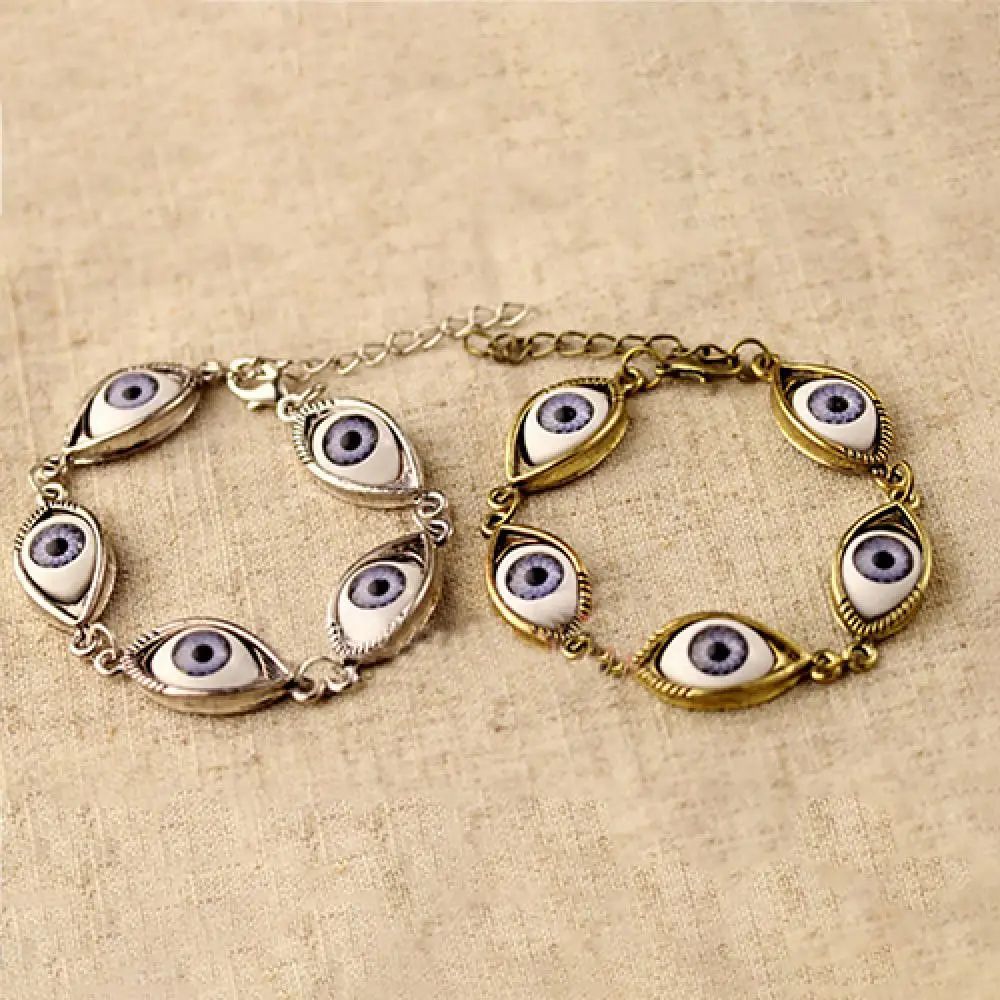 Bracelet Chain Unisex Gift Fashion Jewelry Angel Evil Demon Big Eye Eyeball Pattern Gift